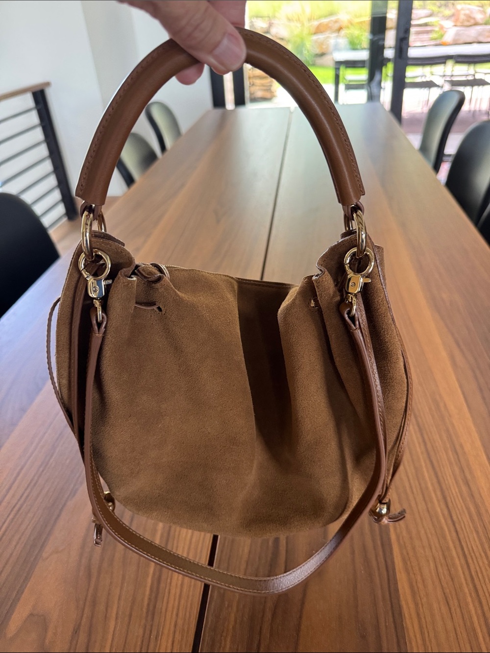 Madewell Camren Gathered Suede Shoulder Bag NWT